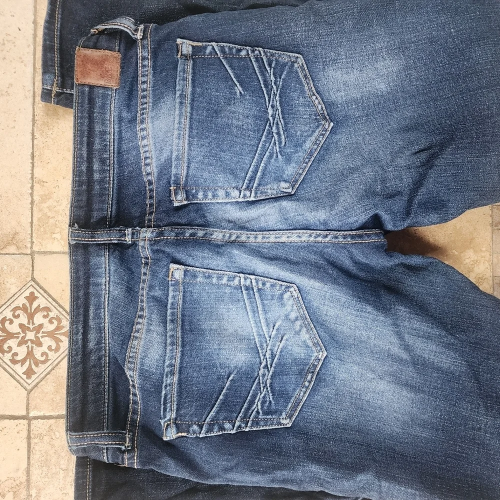 BKE Dark Blue Distressed Skinny Jeans